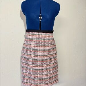 Talbots Multicolor tweed skirt with metallic silver